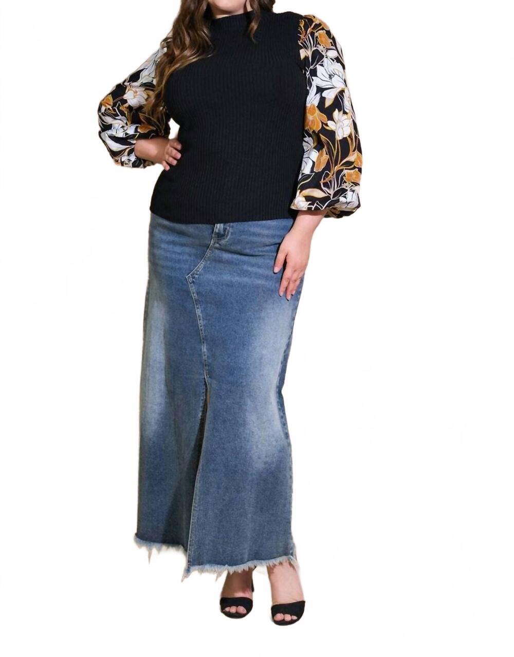 NEW FLYING TOMATO sweater top in black